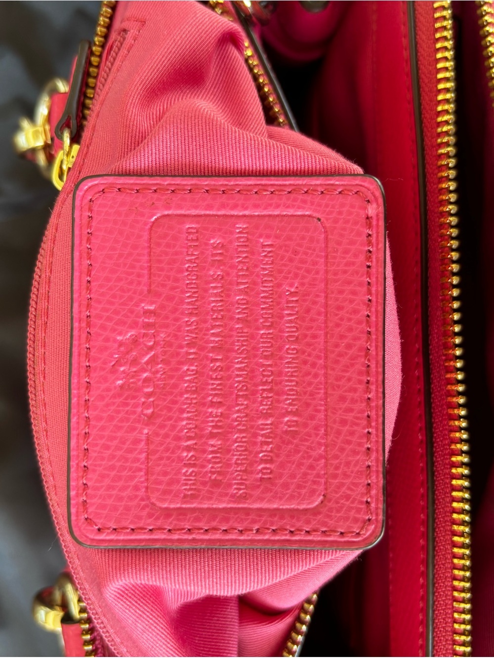 Coach Mini Brooke Carryall Pink Pebbled Leather Crossbody Satchel F57521 - Picture 7 of 10